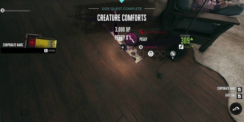 Dead Island 2 - Creature Comforts - Side Quest Complete Results Screen
