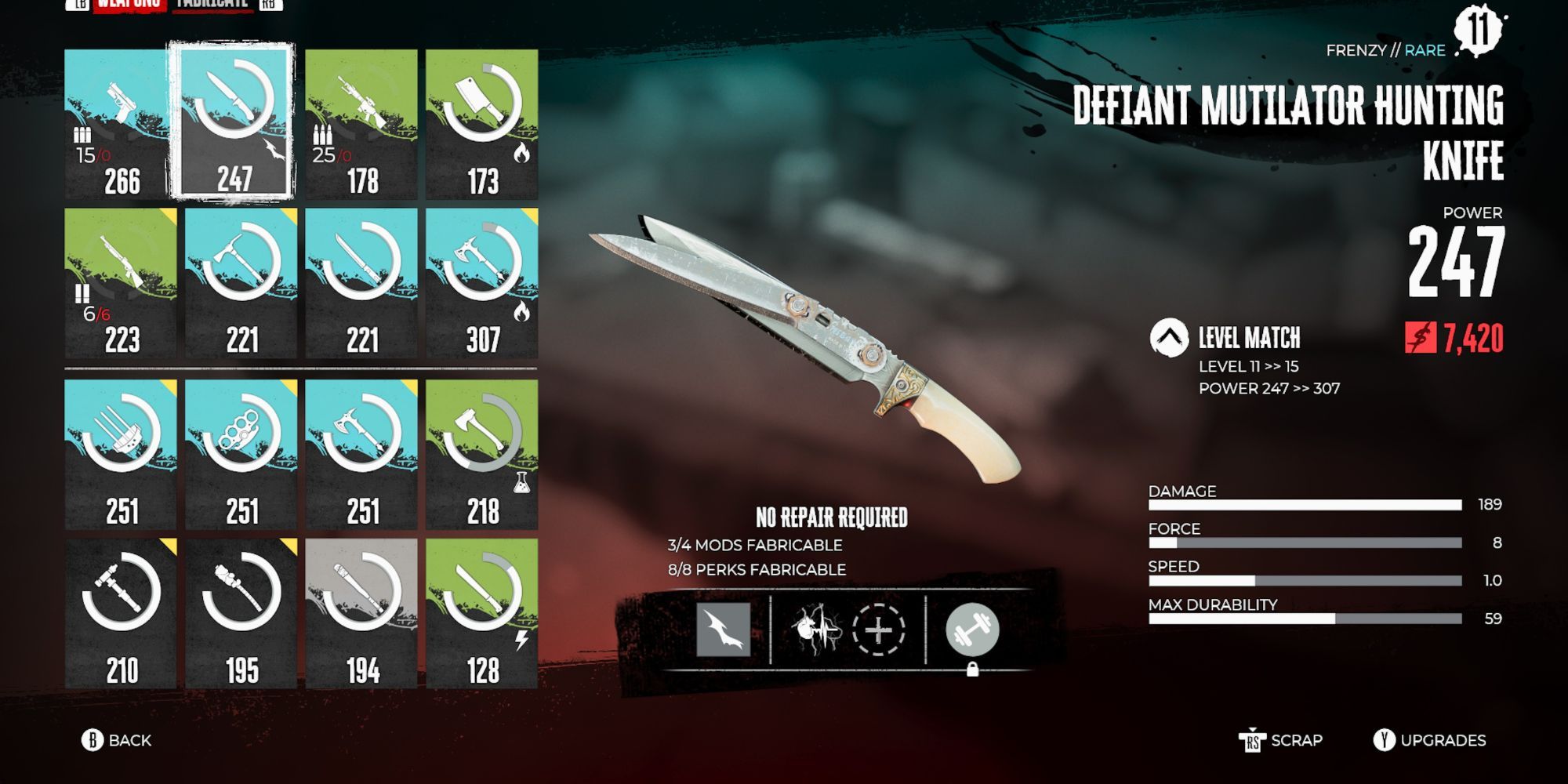 dead island 2 defiant hunting knife 