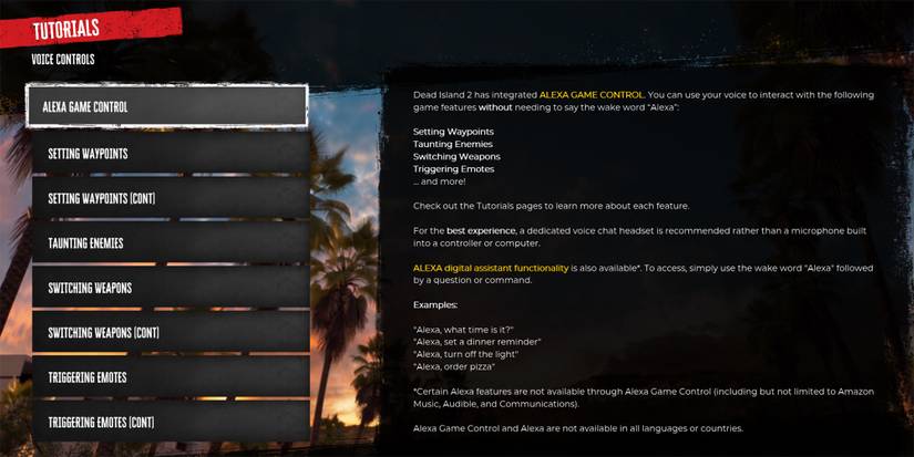 Dead Island 2 - Looking At Voice Control Tutorials