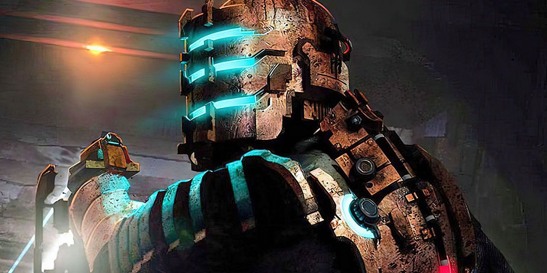 Image from the remake of Dead Space remake showing Isaac Clarke with his back to the camera.