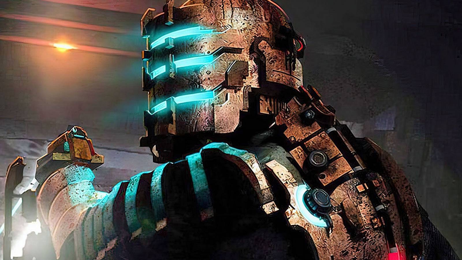 Image from the remake of Dead Space remake showing Isaac Clarke with his back to the camera.
