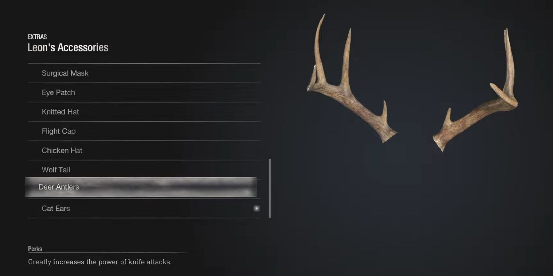 Deer Antlers from Resident Evil 4 Remake.