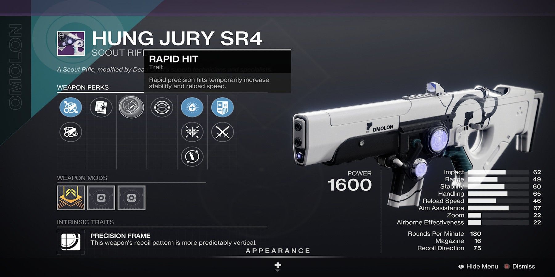 Destiny 2 How To Get Hung Jury Scout Rifle & What The God Roll For It Is