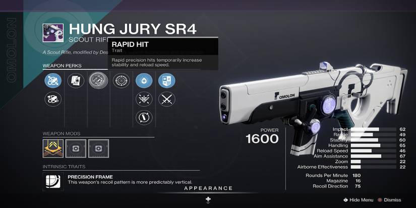 Destiny 2-Hung Jury-Image-Perk Screen