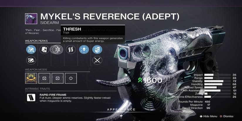Destiny 2-Mykel's Reverence-Root of Nightmares Weapon