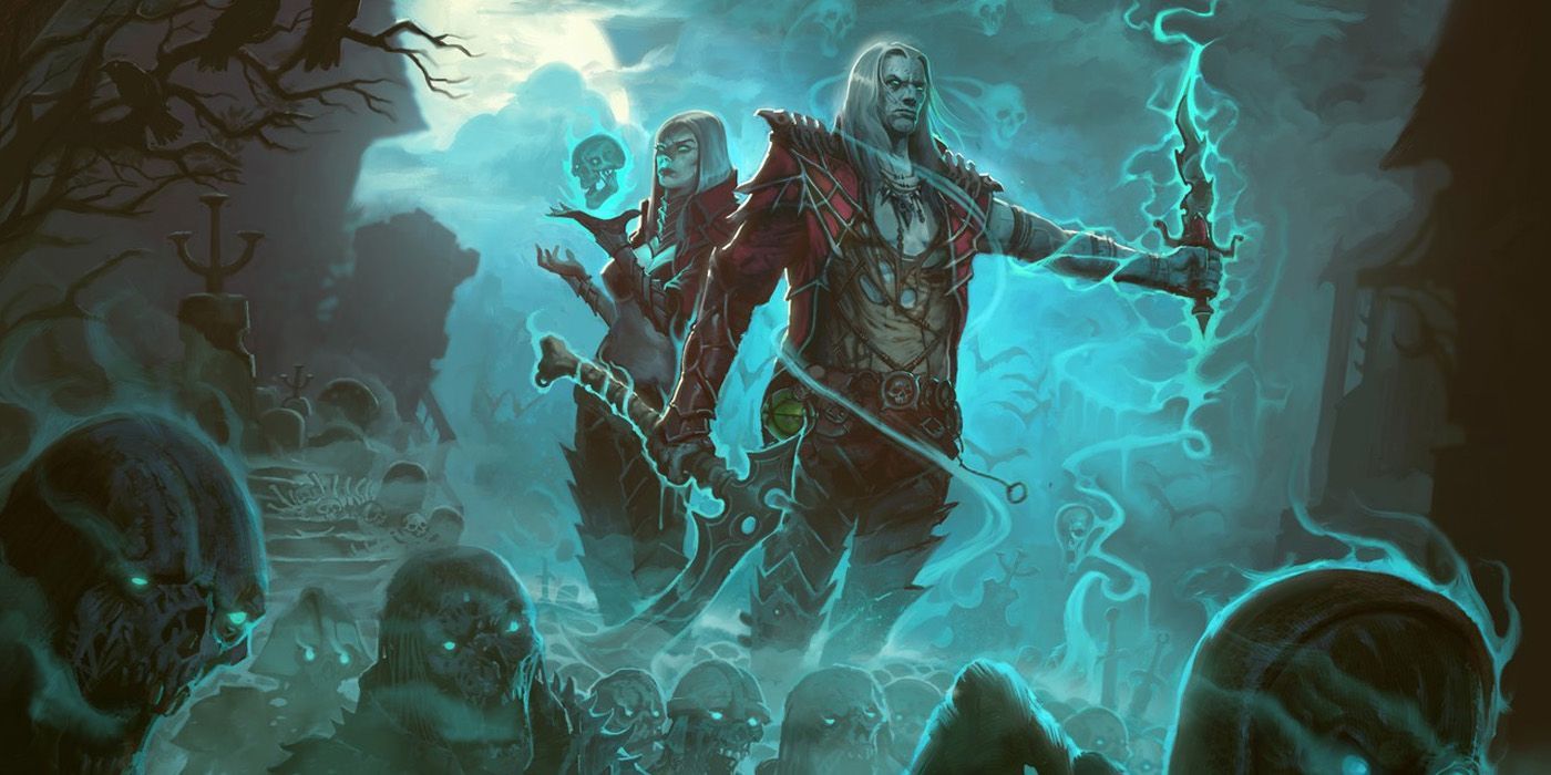 Two necromancers from the Diablo series