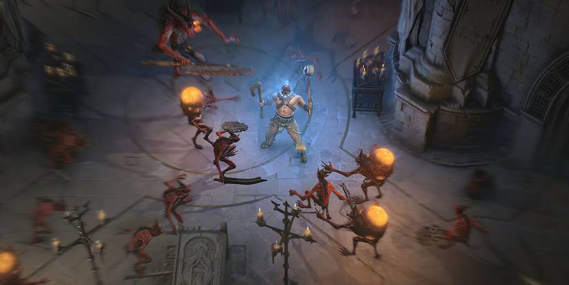 Diablo 4 Barbarian Shouts Fallen Enemies