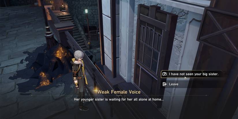 dialogue options with the female voice behind the window in honkai star rail