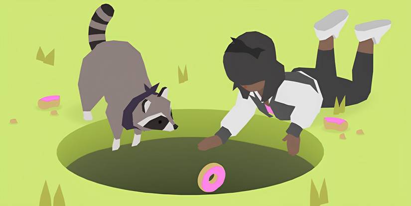 Mira and BK dropping a donut into a hole