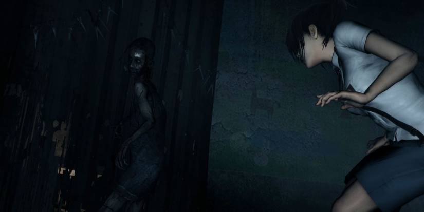 Dread Out girl protagonist sneaking past the monster