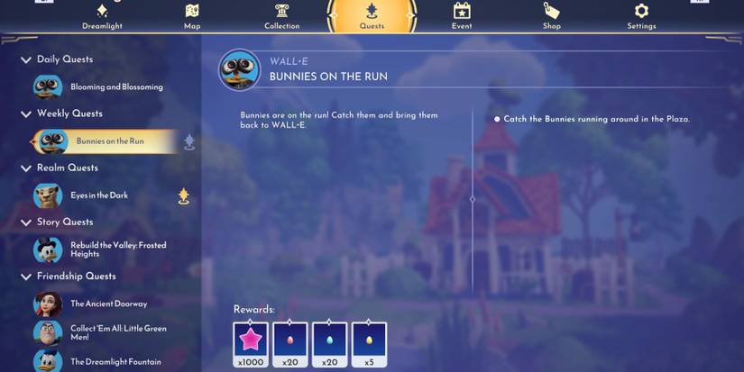 dreamlight valley bunnies on the run