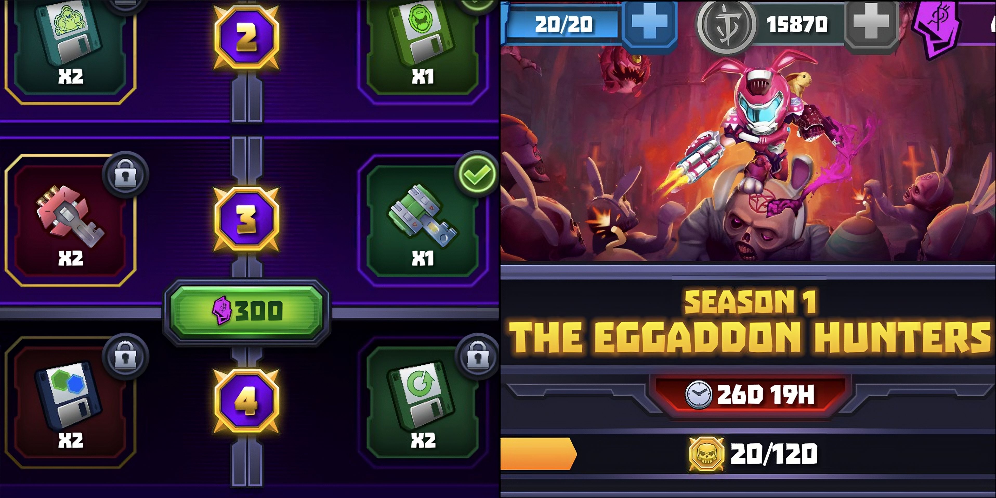 Mighty Doom: The Eggadon Hunters rewards track