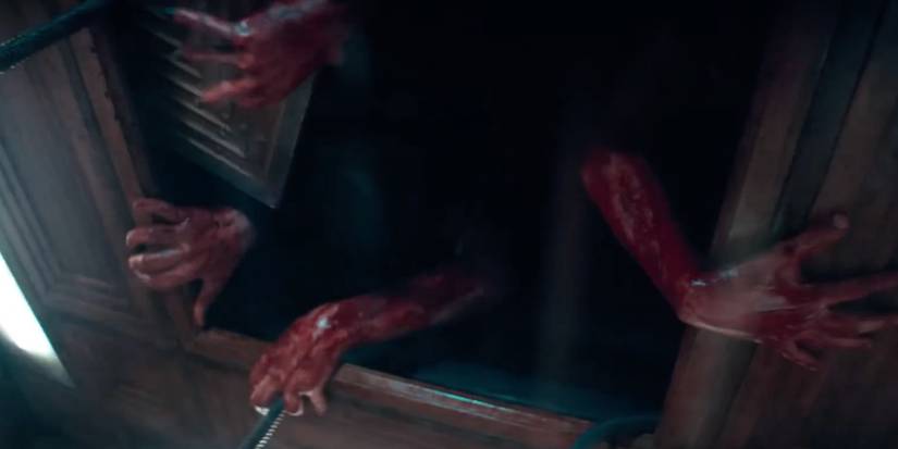 Ellie’s Legion Form in the elevator in Evil Dead Rise