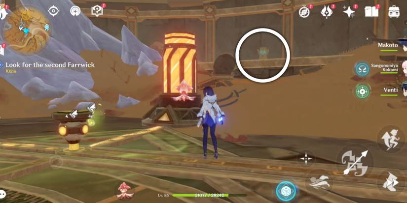 energy relay near Anemo Monument as the Khvarena light shows