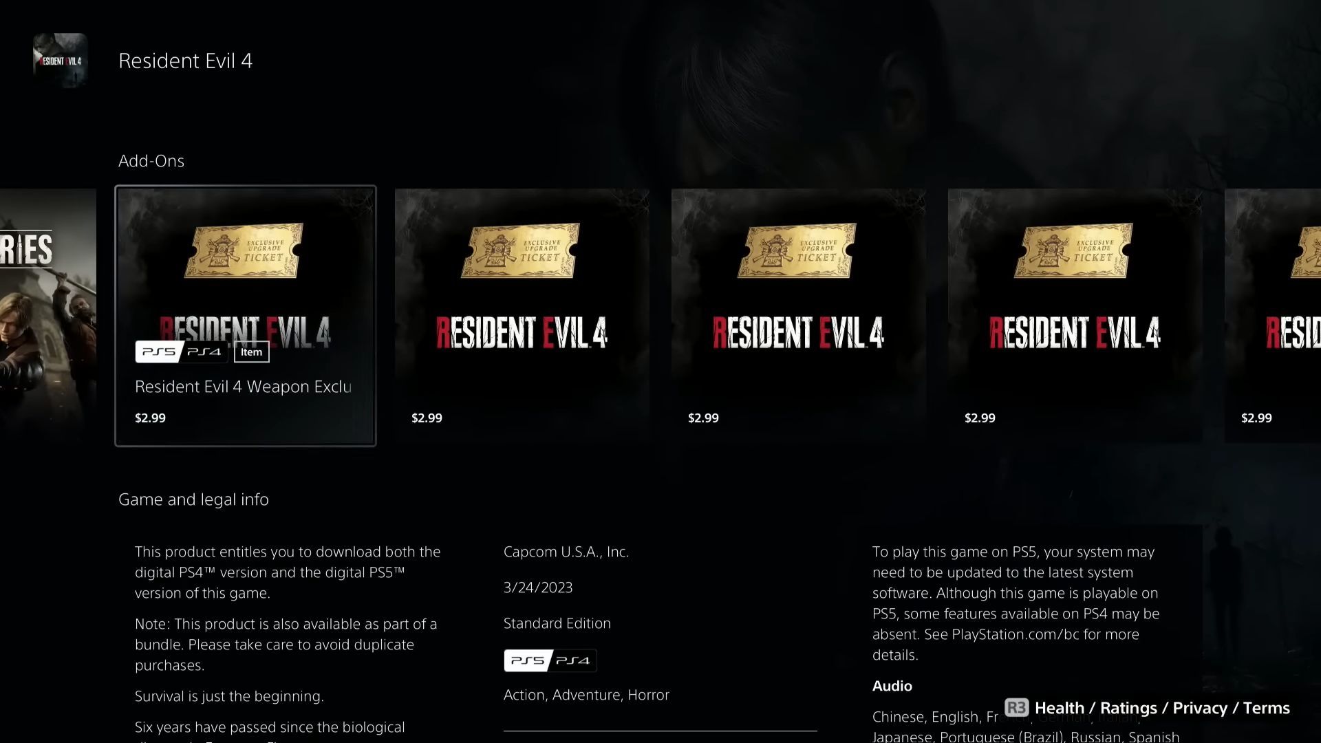image showing exclusive upgrade tickets in the resident evil 4 remake. 