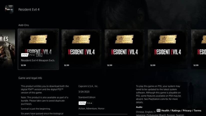 image showing exclusive upgrade tickets in the resident evil 4 remake. 