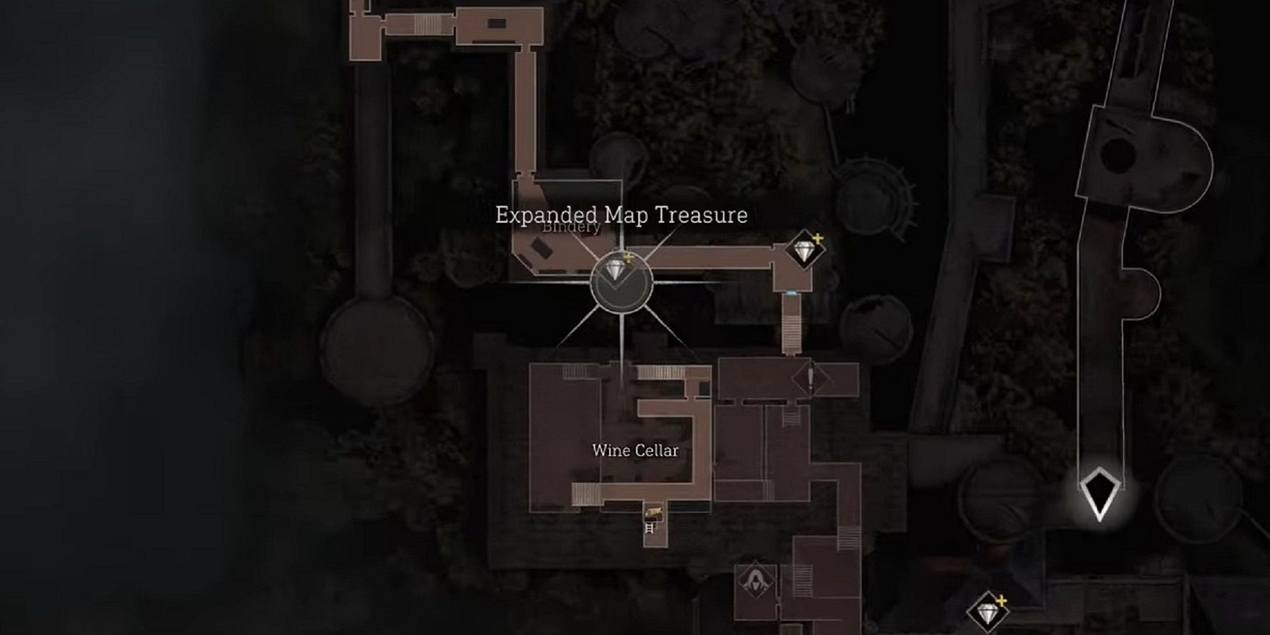 Seeing treasures on the map in Resident Evil 4 Remake.