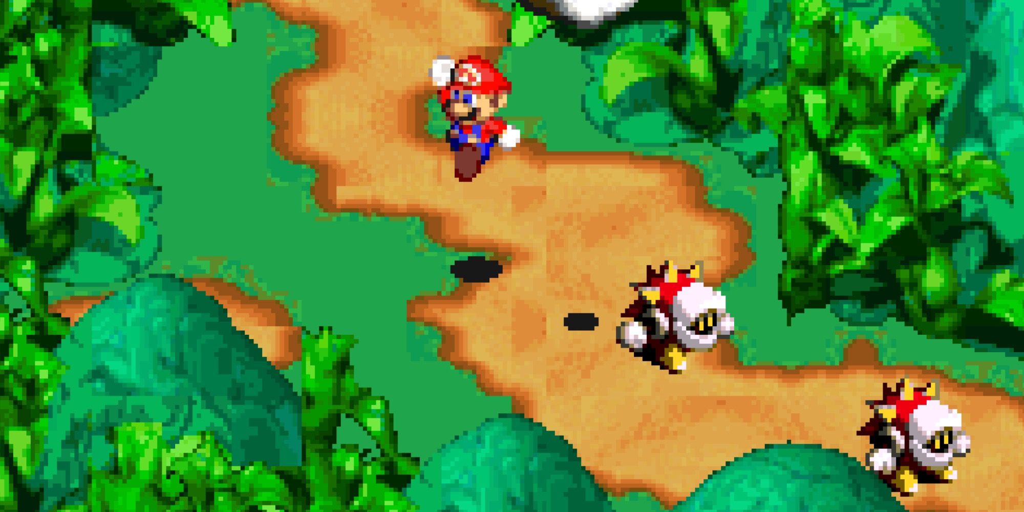 Exploring the world in Super Mario RPG Legend of the Seven Stars