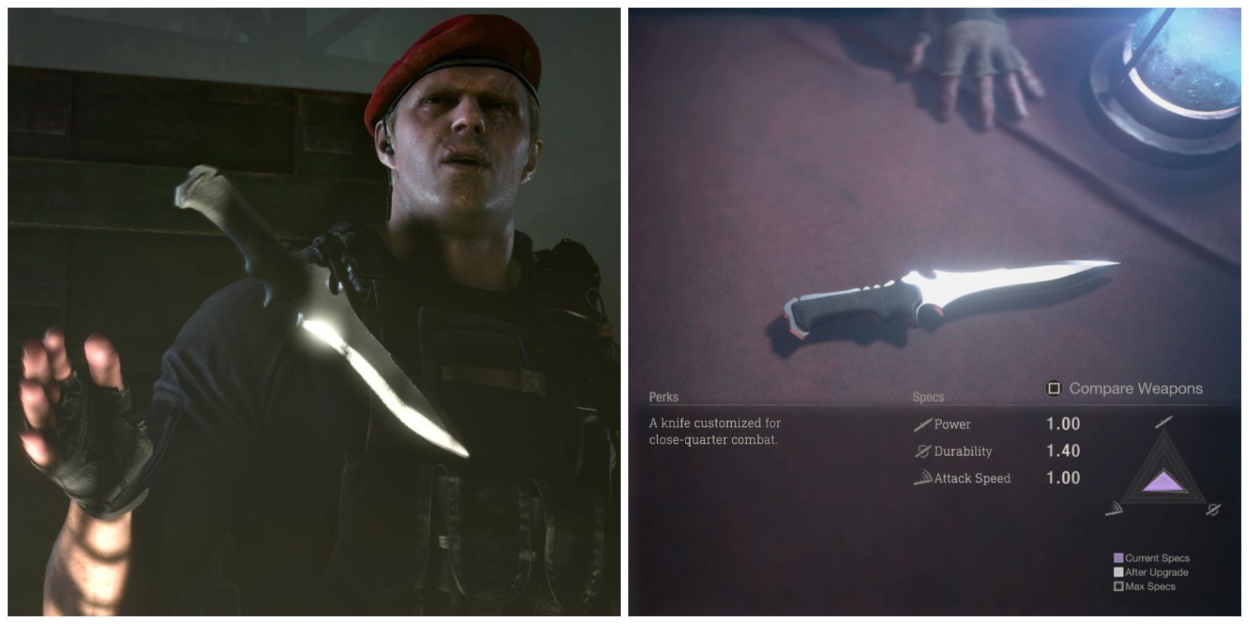 Krauser and the Fighting Knife in Resident Evil 4 remake