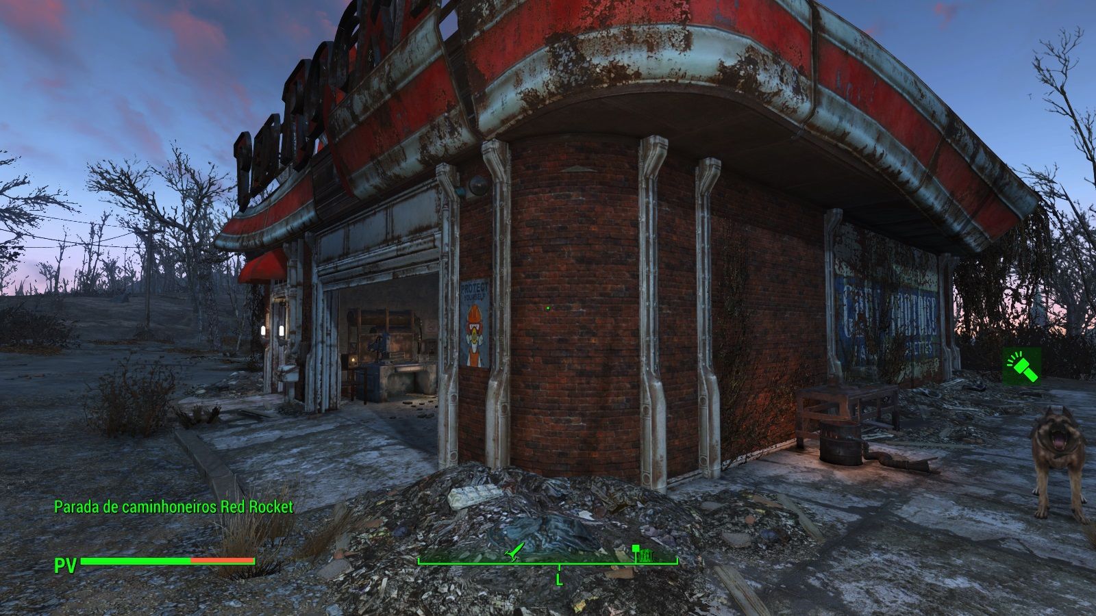 Image from a Fallout 4 mod showing a more detailed garage.