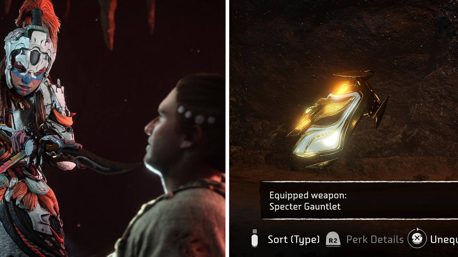 Aloy and Zeth and the Specter Gauntlet