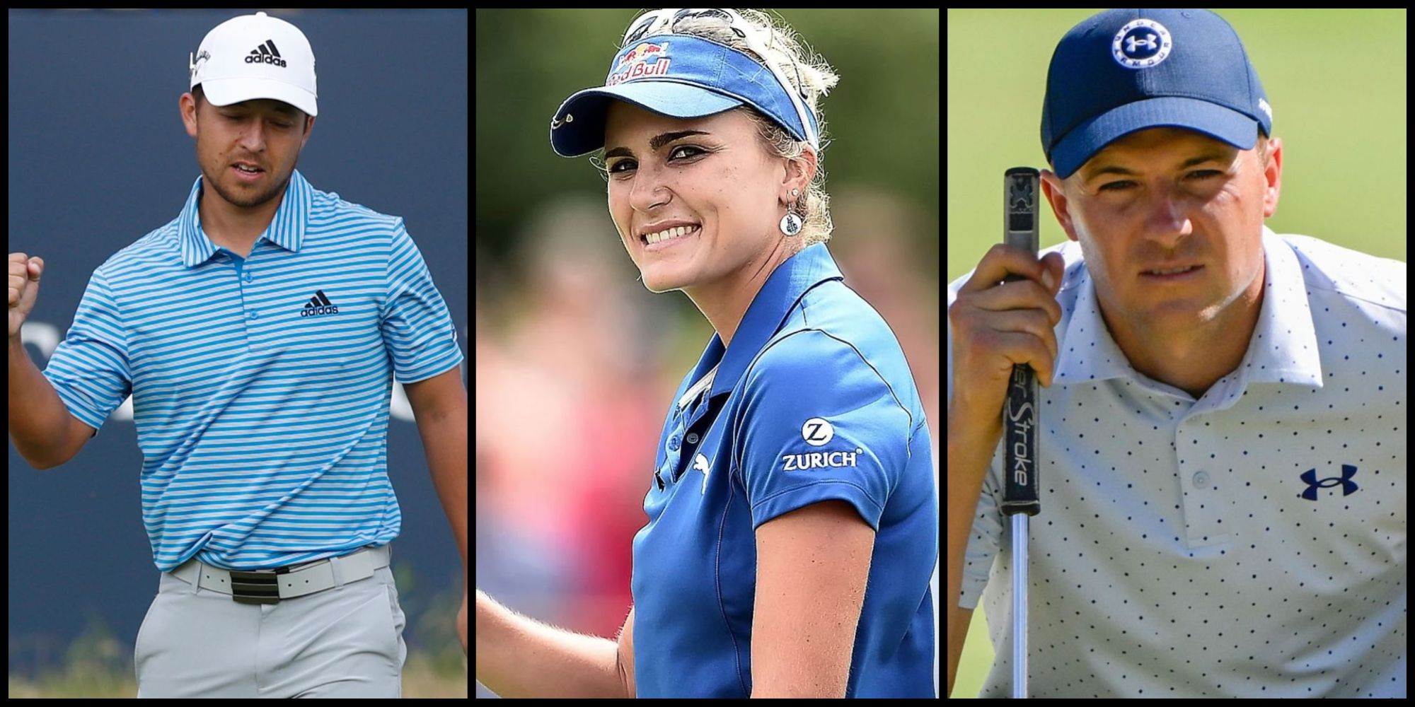 Xander Schauffele, Lexi Thompson and Jordan Spieth PGA Pro Golfers