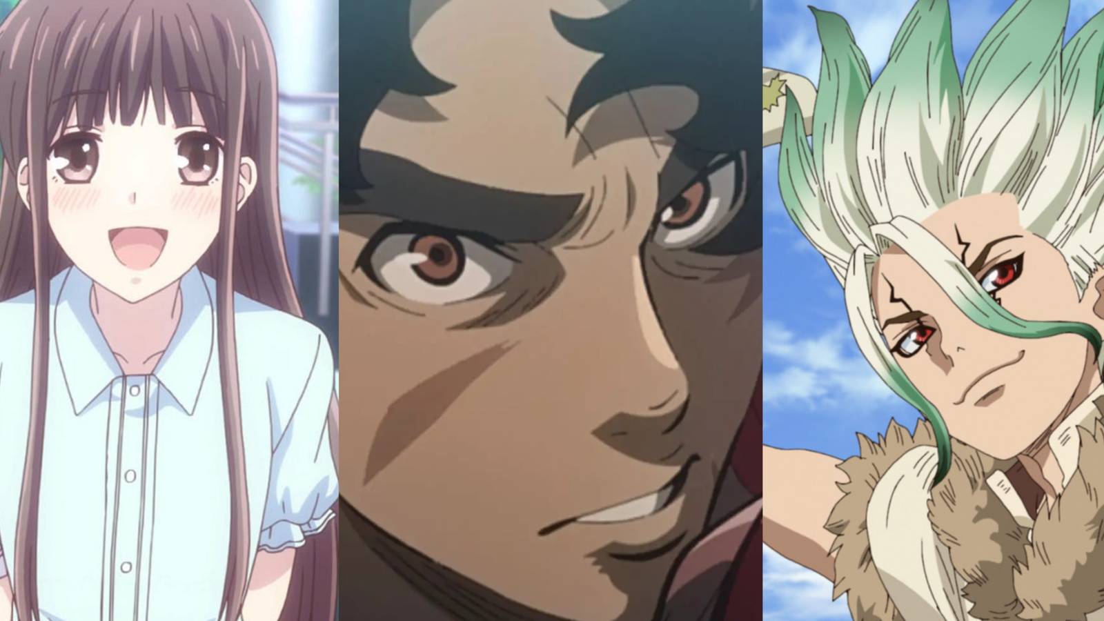 Featured Best Anime By TMS Entertainment Dr Stone Megalo Box Fruits Basket