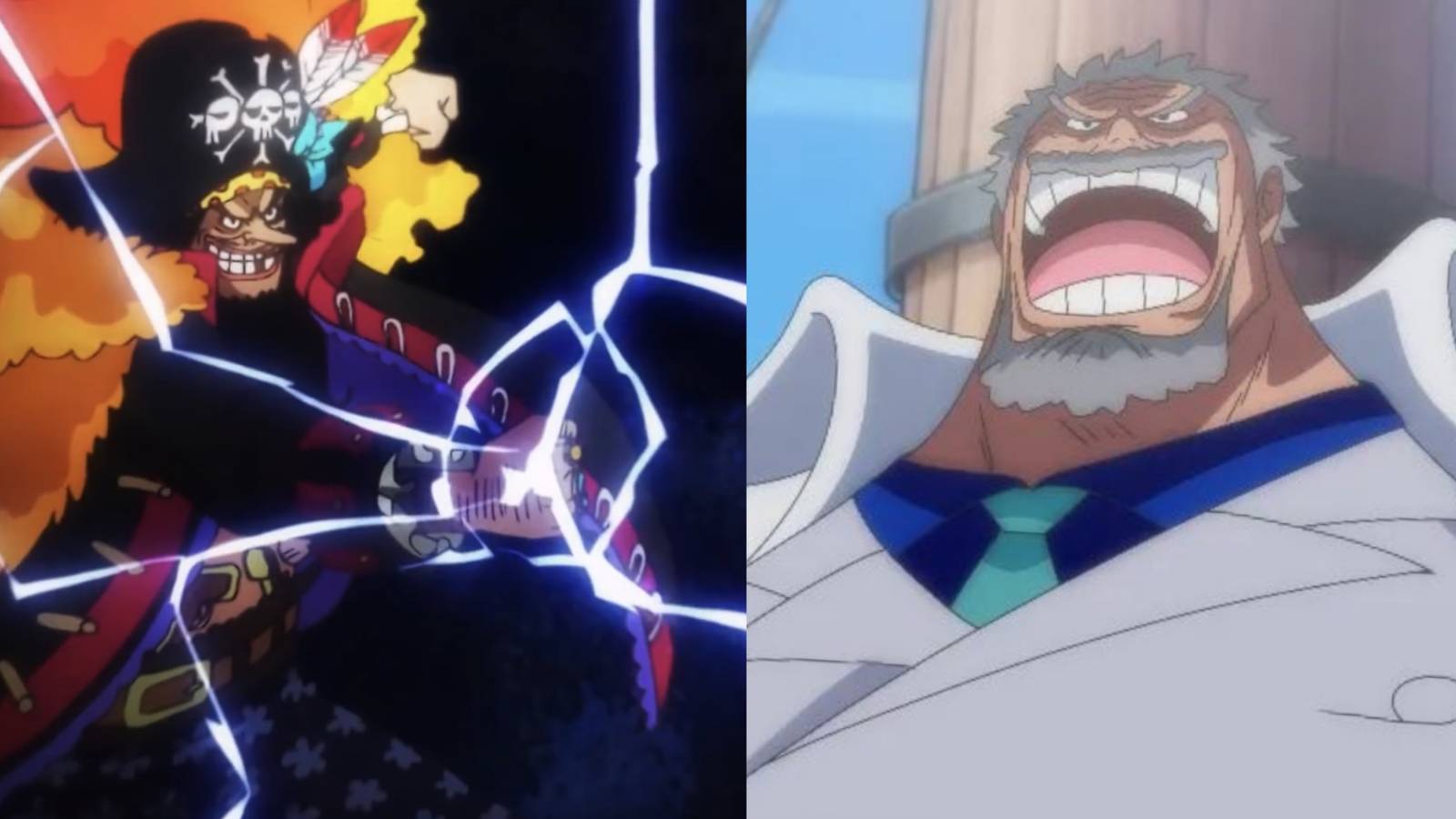 Featured One Piece Blackbeard vs Marines Garp