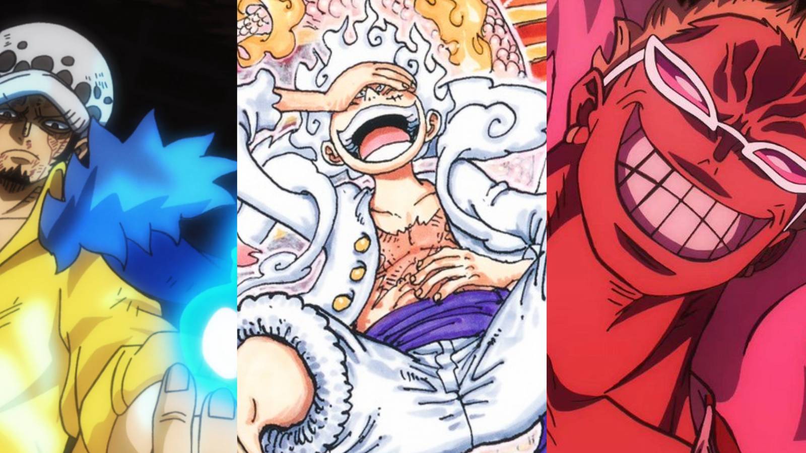 Featured One Piece Creative Devil Fruit Users Luffy Law Doflamingo 
