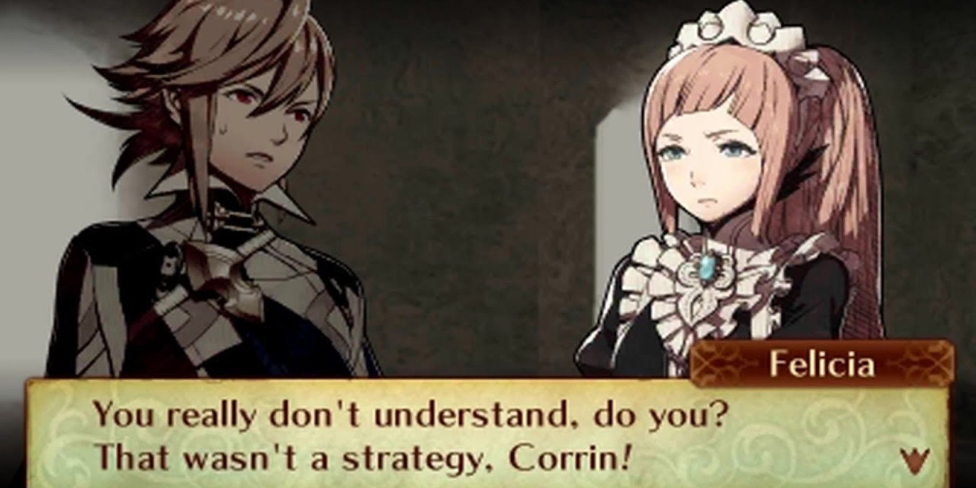 Felicia talking to Corrin in Fire Emblem Fates