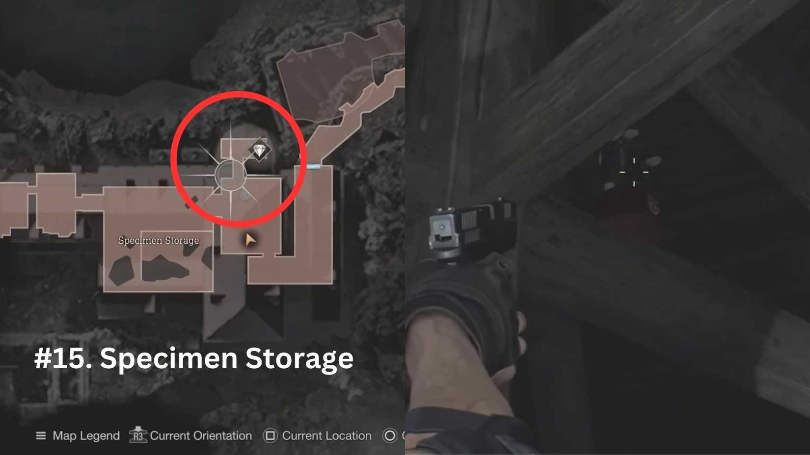 image showing the location of the castellan of the 15th clockwork. 