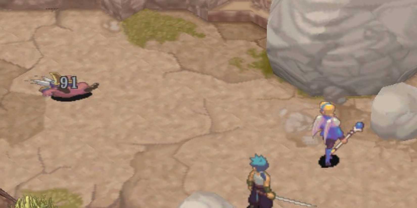 Fighting a battle in Breath of Fire 4