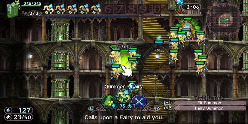 Fighting enemies in GrimGrimoire OnceMore-4