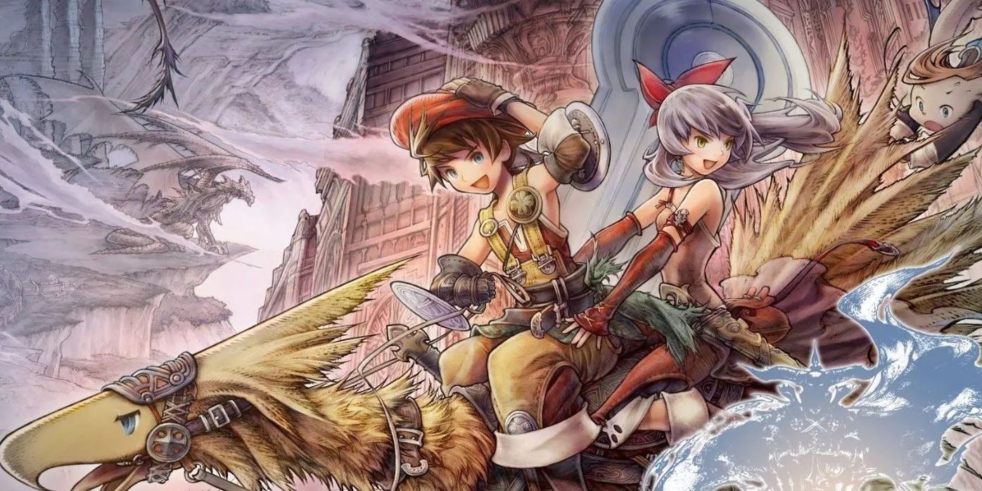 The key art for Final Fantasy Tactics A2 featuring some of the characters