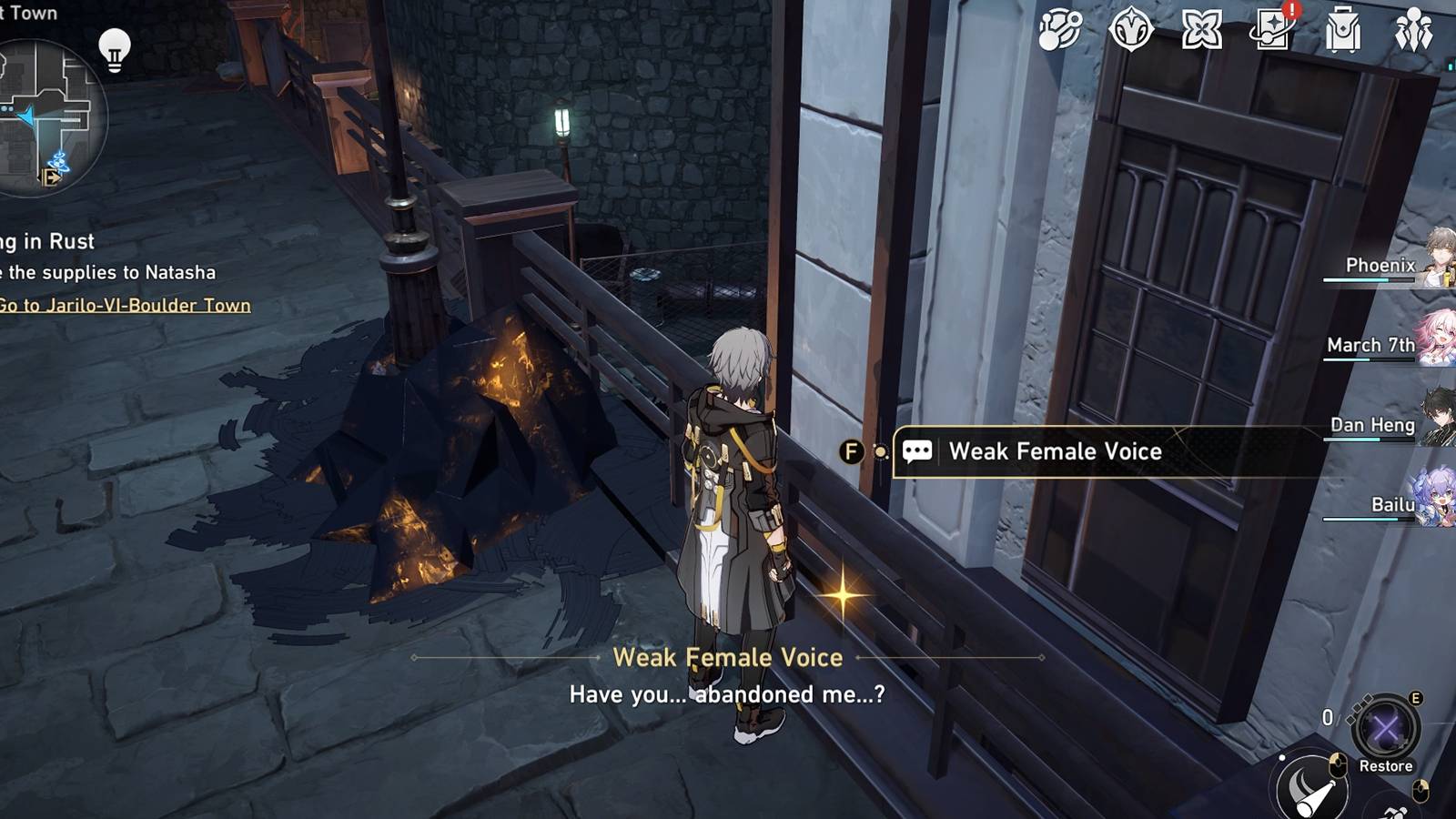 finding the weak female voice in honkai star rail