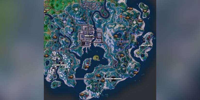  Fortnite Season 2 Chapter 4 Futuristic Japanese Biome Campfire Locations in map