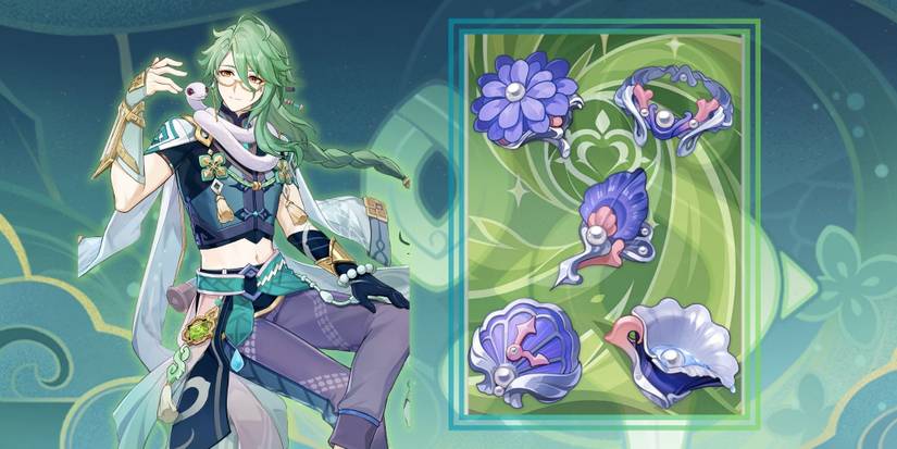 Genshin Impact - Baizhu Best Artifacts Ocean-Hued Clam