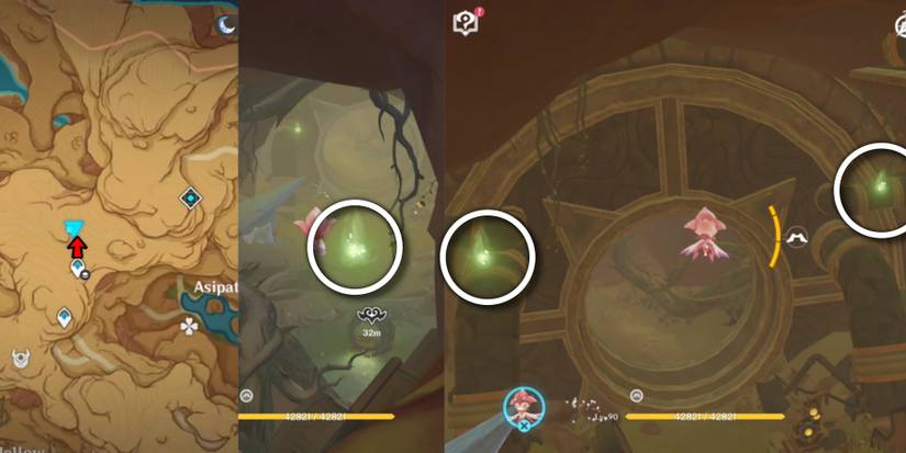 Genshin Impact fravashi tree location 8 pari fragment 