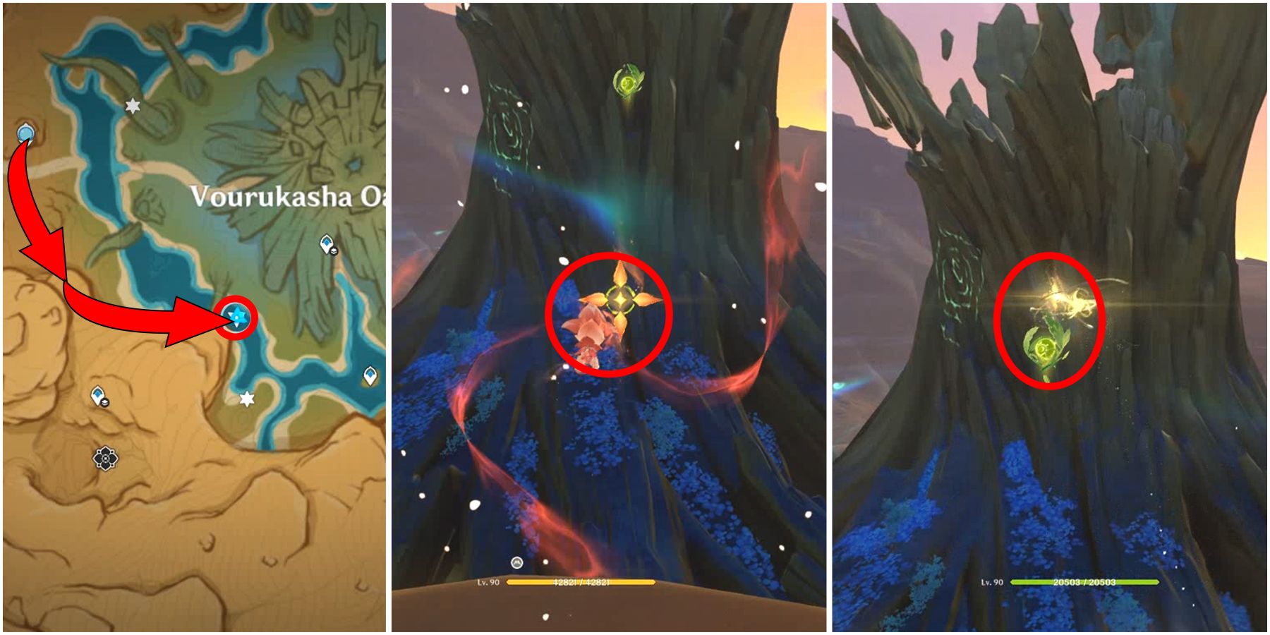 Genshin Impact All Dendroculus Location In Sumeru 3.6 Desert (Gavireh Lajavard and Realm Of