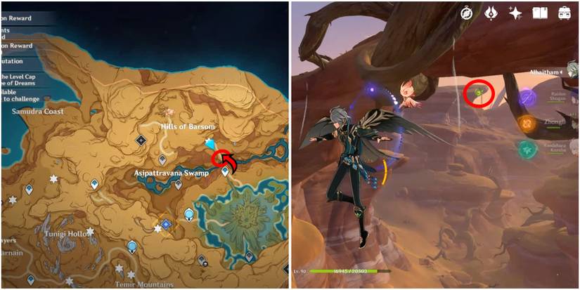 genshin impact gavireh lajavard and realm of farakhkert dendroculus location 30