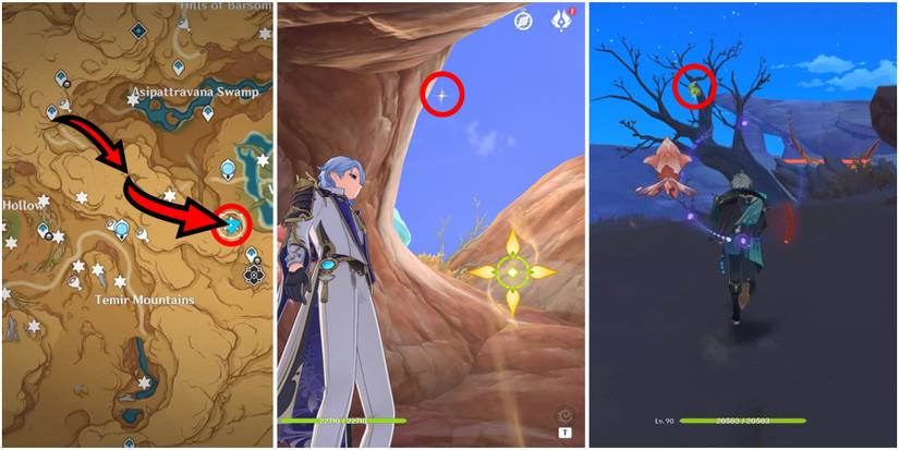 genshin impact gavireh lajavard and realm of farakhkert dendroculus location 36