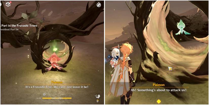 genshin impact hot to awaken the residual pari inside the fravashi tree