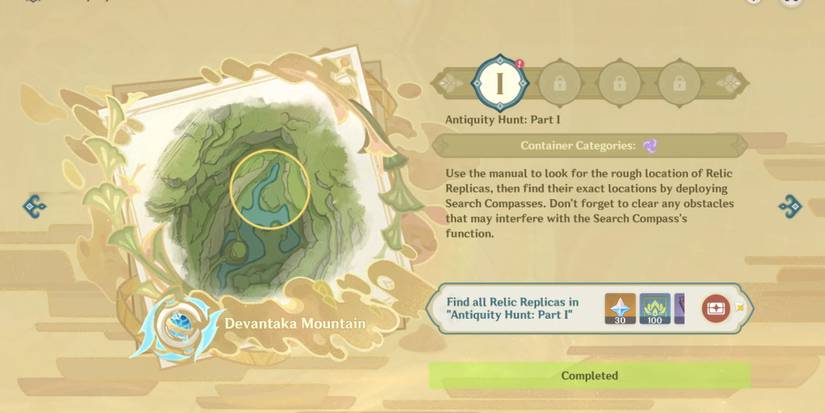 Genshin Impact Parade Of Providence Antiquity Hunt Part I Map