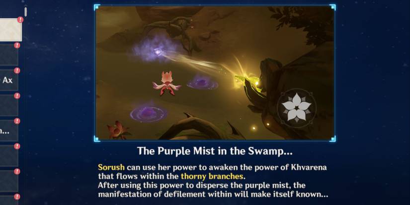 Genshin Impact  Purple Mist in te Swamp Tip