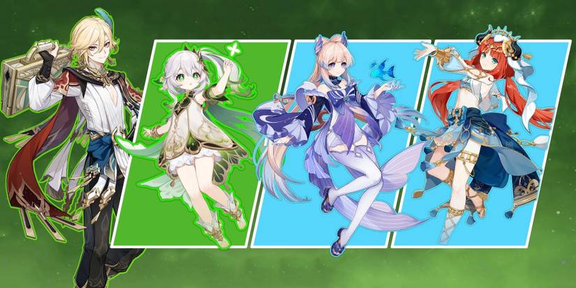 Genshin Impact Team Composition Kaveh Nahida Kokomi Nilou