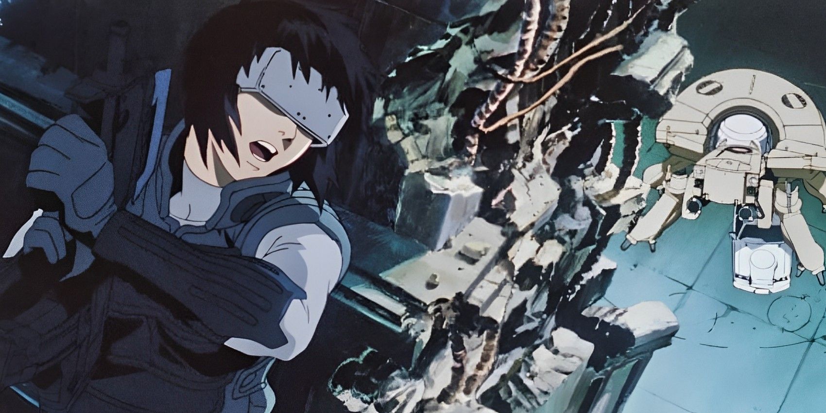 Major Motoko Kusanagi in the 1995 Ghost in the Shell movie