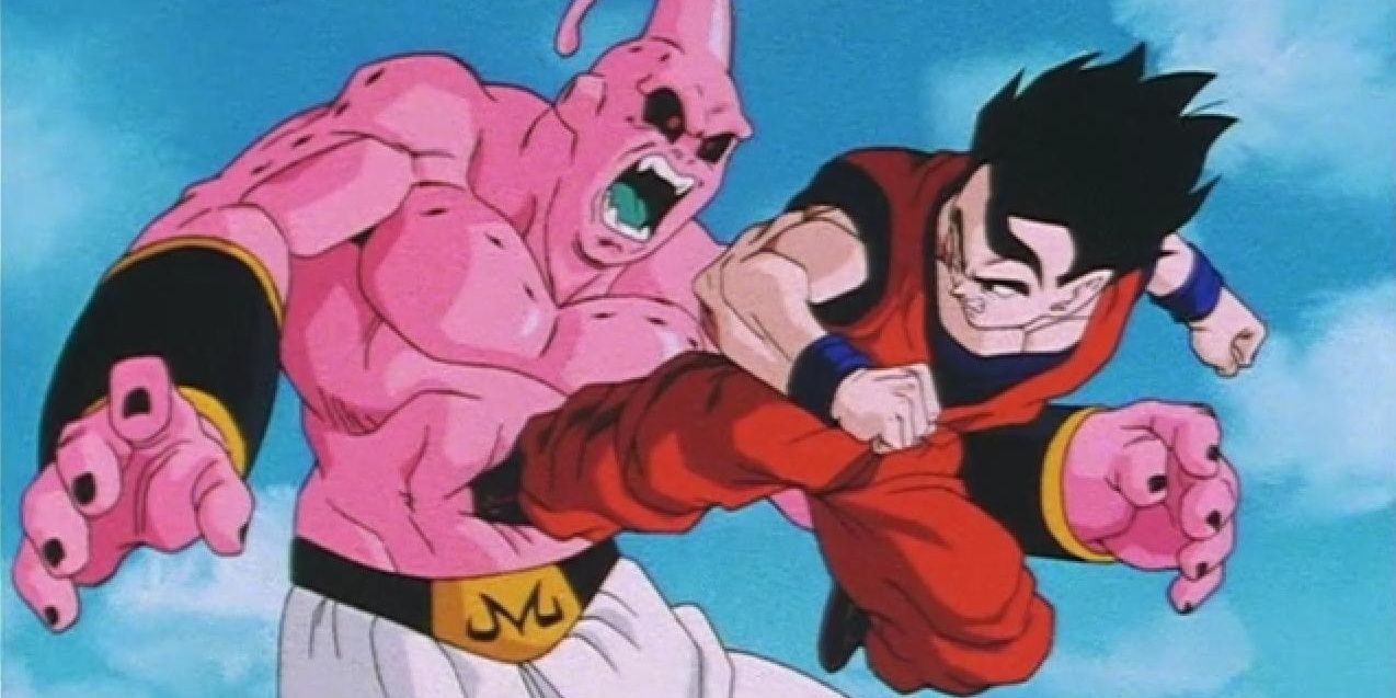 Gohan and Super Buu in Dragon Ball Z