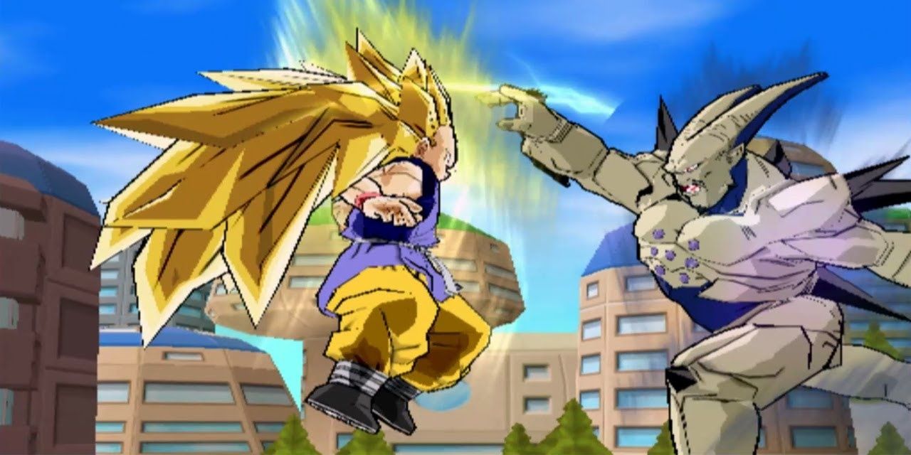 Goku and Omega Shenron in Dragon Ball Z: Infinite World