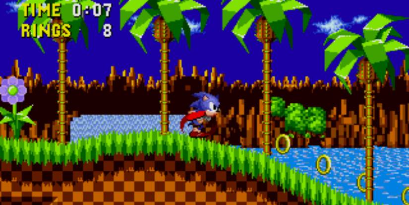 Sonic running in Green Hill Zone