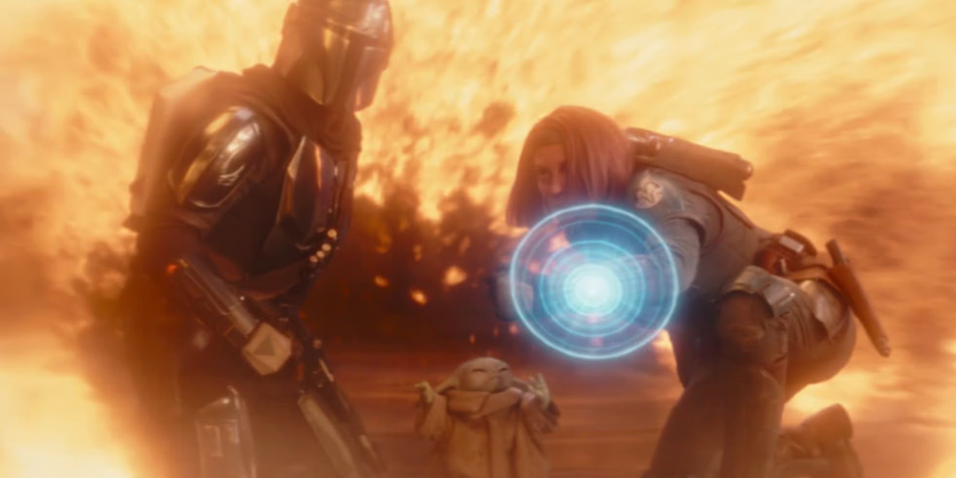 Grogu_shields_Mando_and_Bo-Katan_from_an_explosion_in_The_Mandalorian_season_3_finale